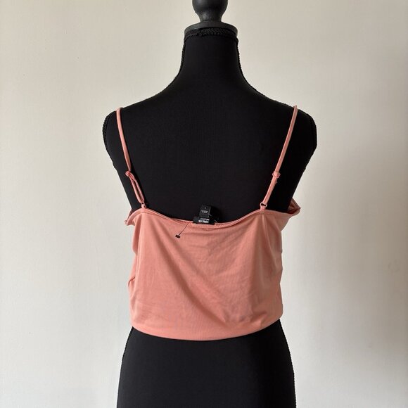Express Body Contour Cropped Cami Size Large Fairy Feminine Stretch Peach NWT - Picture 5 of 9